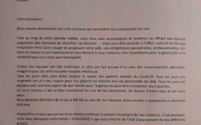 La Fondation Hôpital Saint-Joseph nous remercie